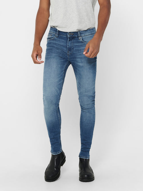 Dark Blue Sculpted Skinny Jeans